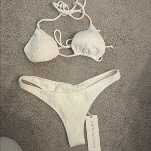 White Fox Boutique White Triangle Bikini Set